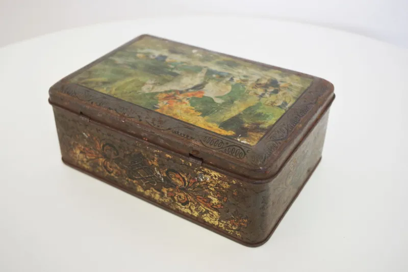 Pamono Vintage Tin Boxes from Industria Ligure Lombarda SRL, 19​​60s, Set of 3> Trunks Crates & Baskets