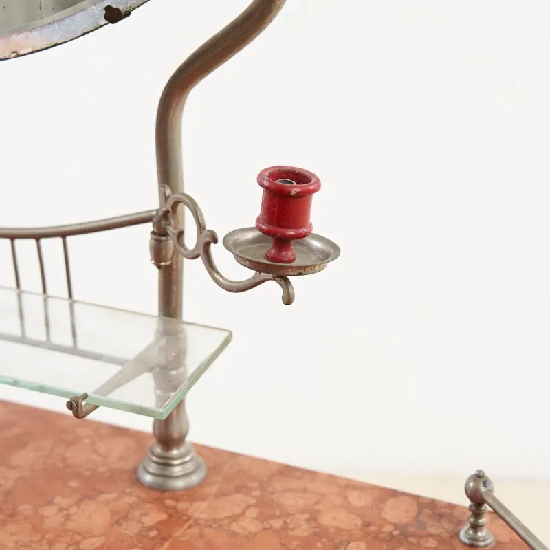 Pamono Vintage Toilet Table in Pink Marble, 1920s> Dressing Tables