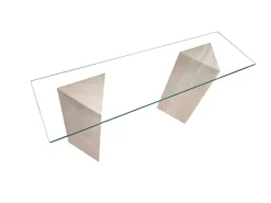 Pamono Vintage Tría Console Table in Italian Travertine and Marble by Joaquín Moll for Meddel, 1999> Console Tables