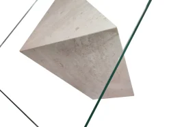 Pamono Vintage Tría Console Table in Italian Travertine and Marble by Joaquín Moll for Meddel, 1999><noscript><img width=