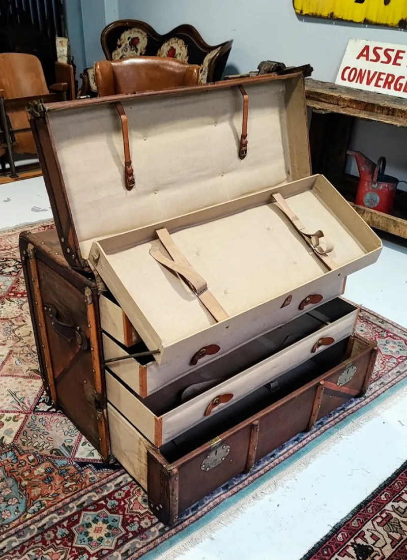 Pamono Vintage Travel Trunk, 1940s> Trunks Crates & Baskets