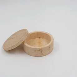 Pamono Vintage Travertine Box, Italy, 1970s> Trunks Crates & Baskets