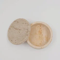 Pamono Vintage Travertine Box, Italy, 1970s><noscript><img width=