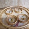 Discount Pamono Vintage Tray with Four Glass Coasters, Set of 5
