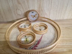 Discount Pamono Vintage Tray with Four Glass Coasters, Set of 5
