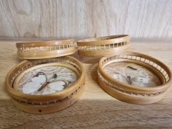 Discount Pamono Vintage Tray with Four Glass Coasters, Set of 5