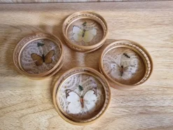 Discount Pamono Vintage Tray with Four Glass Coasters, Set of 5