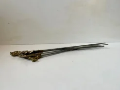 Outlet Pamono Vintage Turkish Shish Kebab Skewers with Brass Ornaments, 1970s, Set of 8