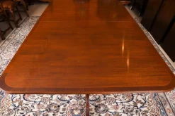 Online Pamono Vintage Twin Pillar Mahogany Dining Table and Chairs, Set of 13