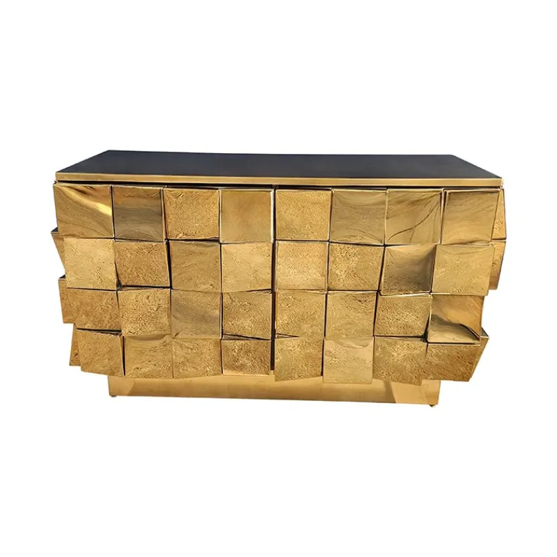 Online Pamono Vintage Two-Door Brass Sideboard, 1980s