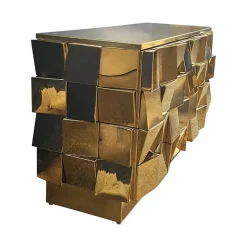 Online Pamono Vintage Two-Door Brass Sideboard, 1980s