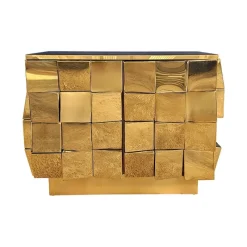 Sale Pamono Vintage Two-Door Brass Sideboard, 1980s