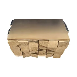 Sale Pamono Vintage Two-Door Brass Sideboard, 1980s