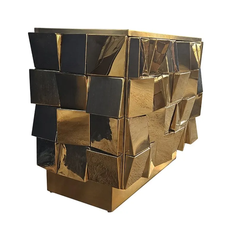 Sale Pamono Vintage Two-Door Brass Sideboard, 1980s