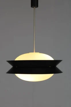 Pamono Vintage UFO Pendant Light by Josef Hurka for Napako, 1950s><noscript><img width=