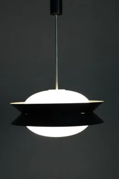 Pamono Vintage UFO Pendant Light by Josef Hurka for Napako, 1950s><noscript><img width=