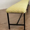 Pamono Vintage Upholstered Metal Bench> Benches
