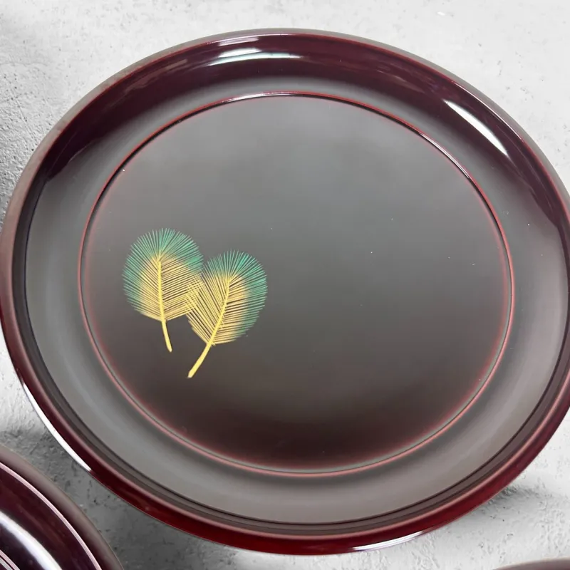 Clearance Pamono Vintage Urushi Serving Plates from Honshu Urushi, Japan, 1980s, Set of 5