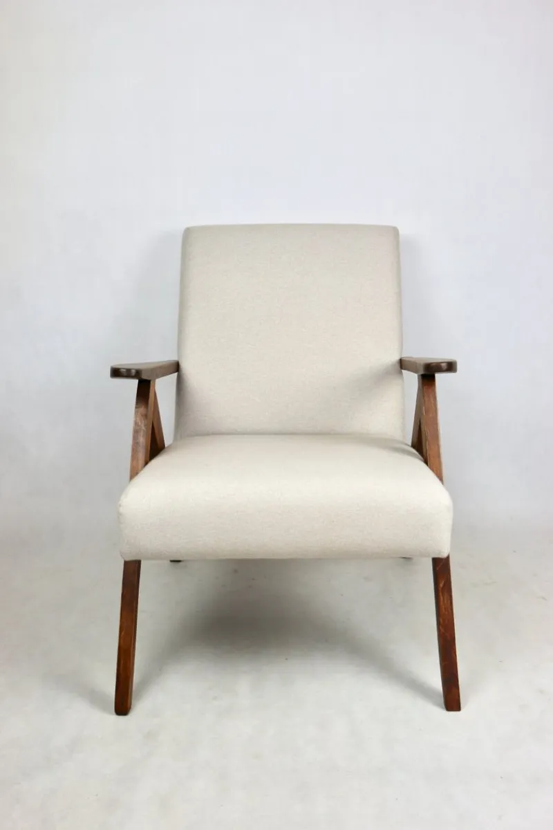 Pamono Vintage VAR B-310 Armchair in Beige Wool, 1970s> Lounge Chairs & Armchairs