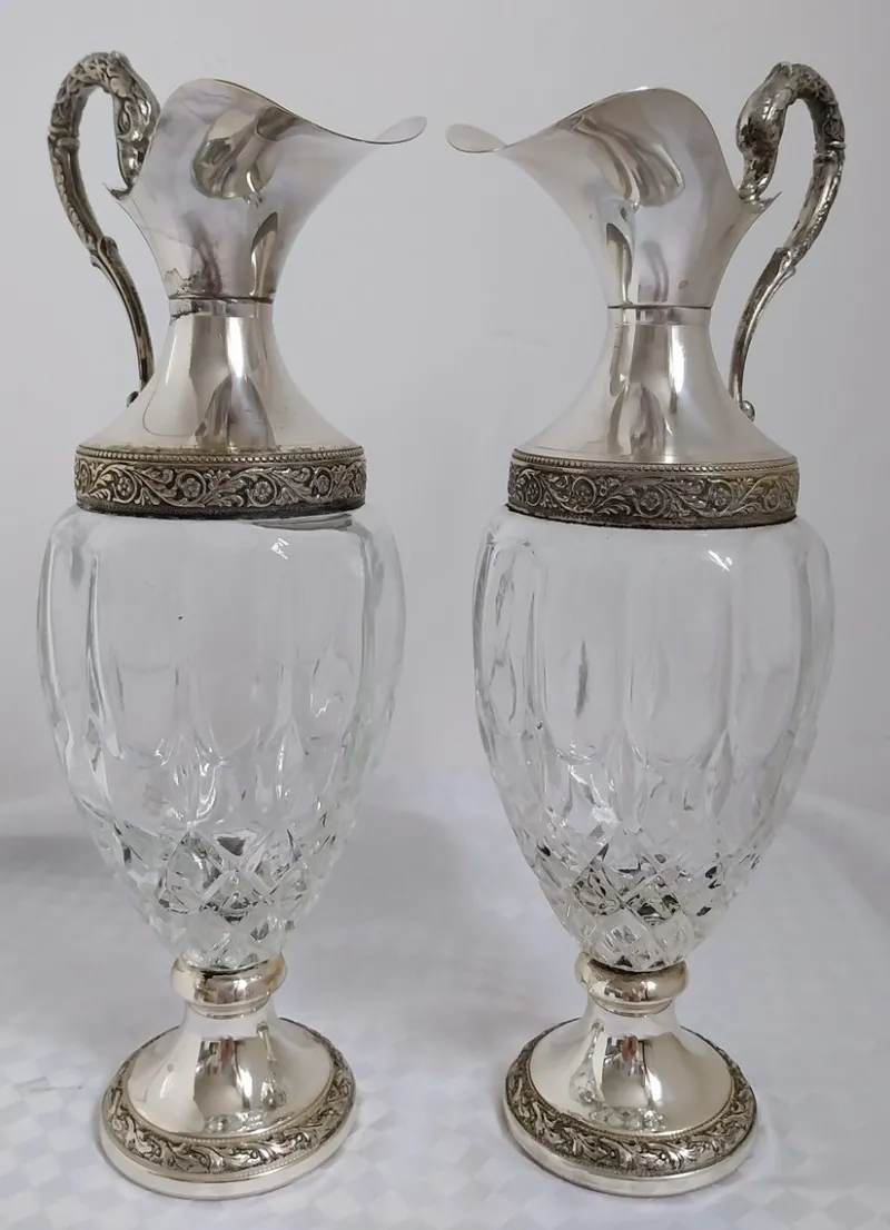 Pamono Vintage Vecchia Romagna Wine Decanters, 1950s, Set of 2> Bottles, Carafes & Jugs