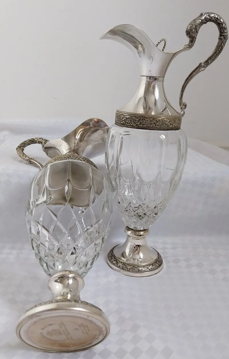 Pamono Vintage Vecchia Romagna Wine Decanters, 1950s, Set of 2> Bottles, Carafes & Jugs