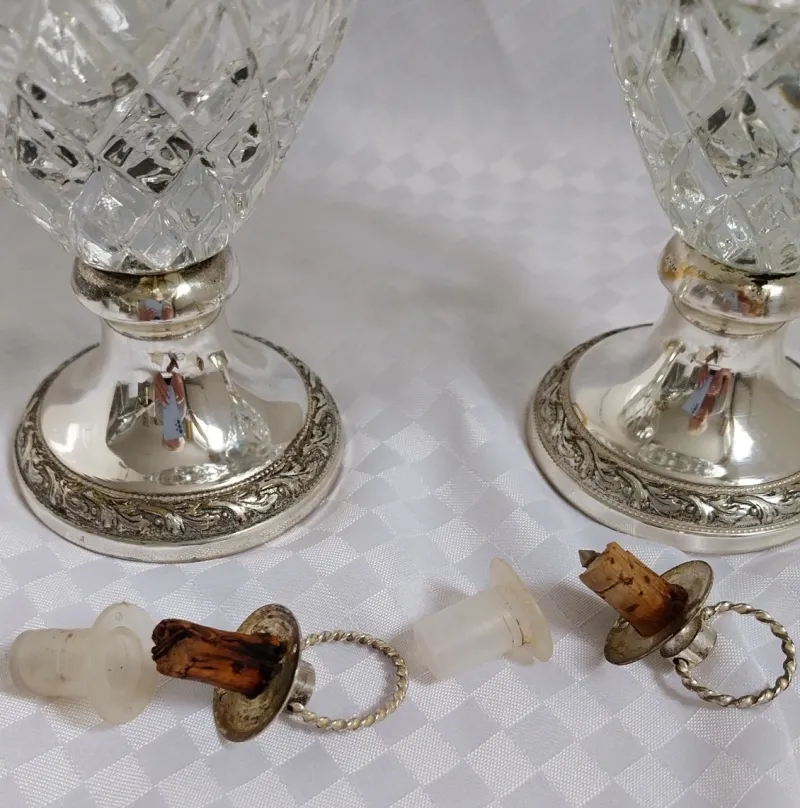 Pamono Vintage Vecchia Romagna Wine Decanters, 1950s, Set of 2> Bottles, Carafes & Jugs