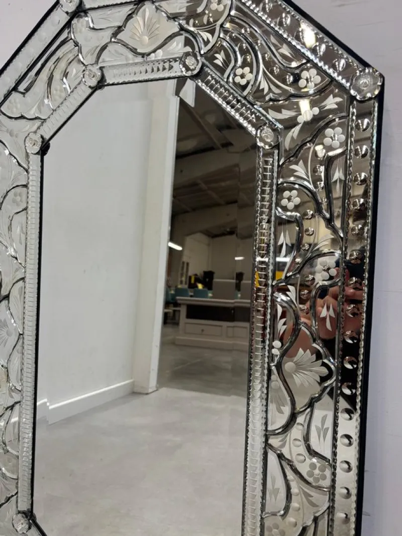 Pamono Vintage Venetian Hand-Cut Mirror> Mirrors