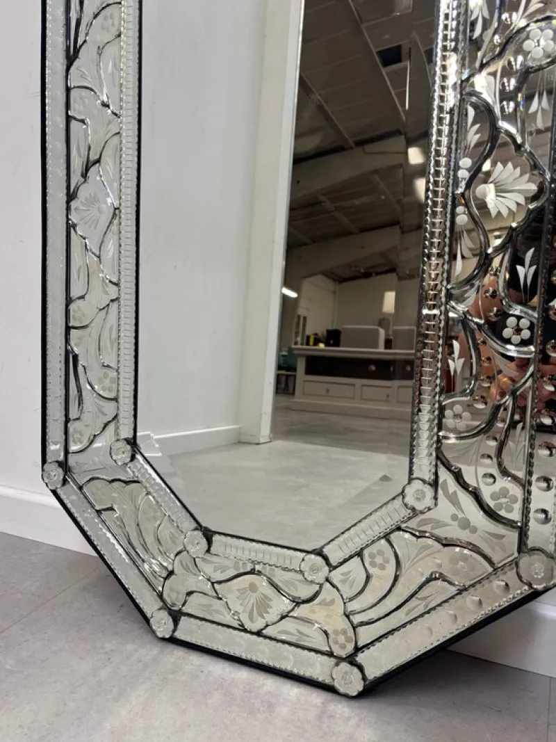 Pamono Vintage Venetian Hand-Cut Mirror> Mirrors