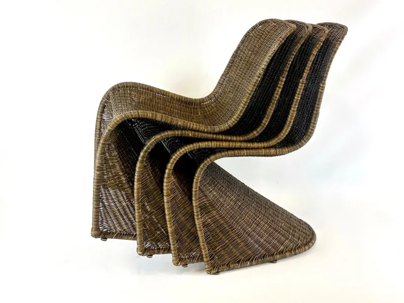 Pamono Vintage Vicker S Chairs in the style of Verner Panton, 1990s, Set of 4> Garden Seating