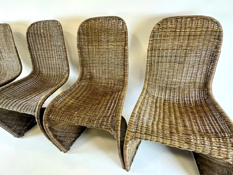 Pamono Vintage Vicker S Chairs in the style of Verner Panton, 1990s, Set of 4> Garden Seating