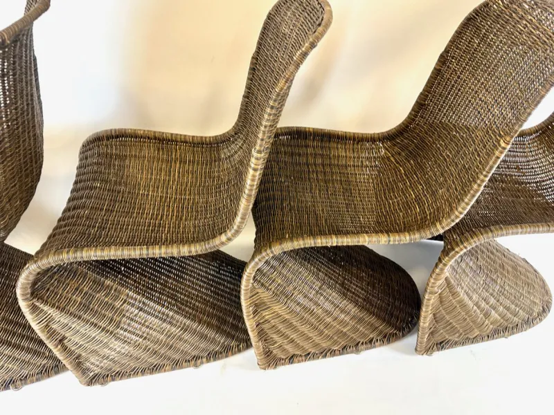 Pamono Vintage Vicker S Chairs in the style of Verner Panton, 1990s, Set of 4> Garden Seating