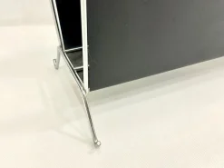 Pamono Vintage Vinyl and Steel Magazine Rack from Voss, 1970s><noscript><img width=