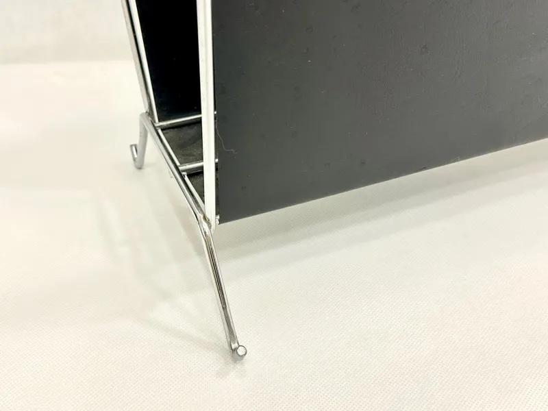 Pamono Vintage Vinyl and Steel Magazine Rack from Voss, 1970s> Magazine Racks