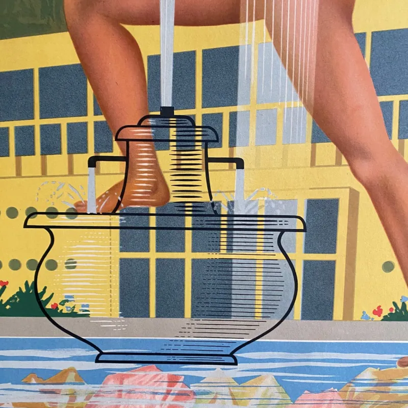 Pamono Vintage Vrnjacka Banja Spa Town Travel Poster, 1953> Posters