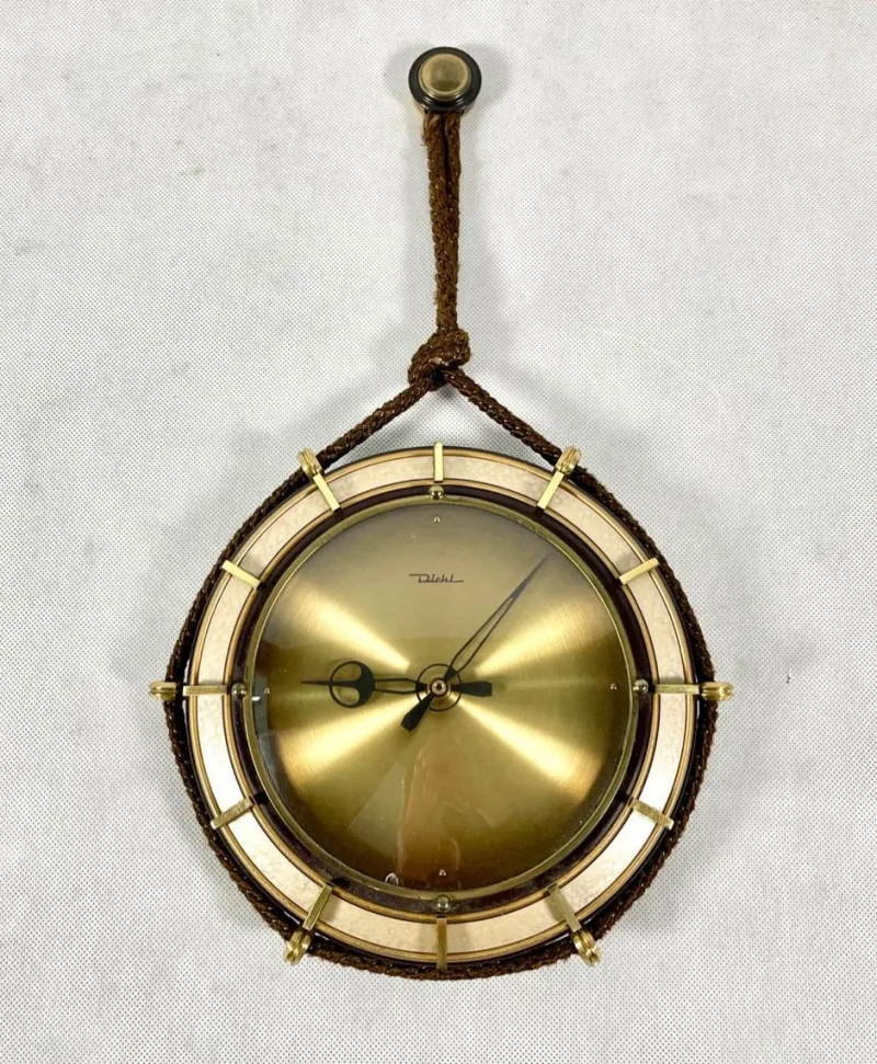 Pamono Vintage Wall Clock from Diehl, 1940s> Clocks
