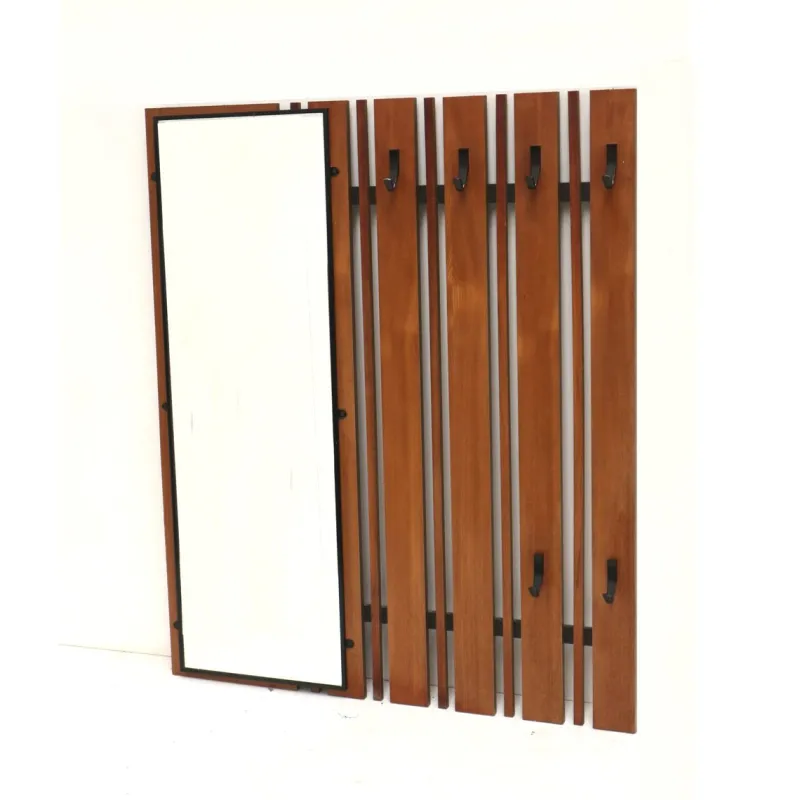Discount Pamono Vintage Wall Coat Rack with Mirror, 1960s