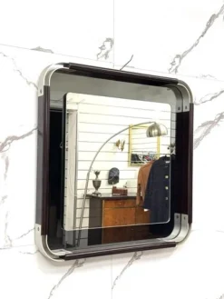 Discount Pamono Vintage Wall Mirror in Steel and Bakelite, 1970s