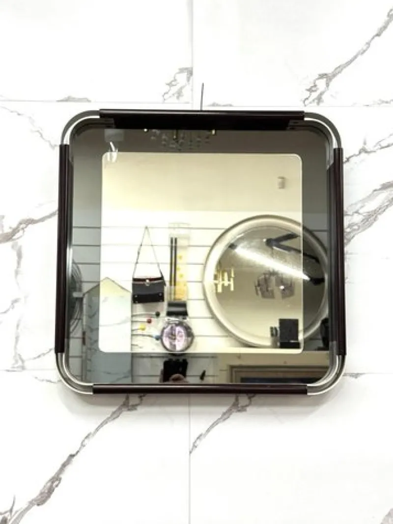 Discount Pamono Vintage Wall Mirror in Steel and Bakelite, 1970s
