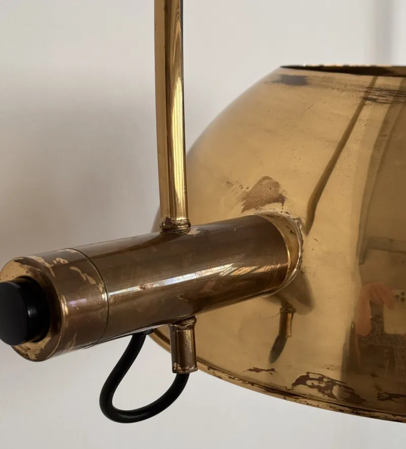 Pamono Vintage Wall Mounted Lamp in Brass by Florian Schulz, 1970s> Wall Lights & Sconces