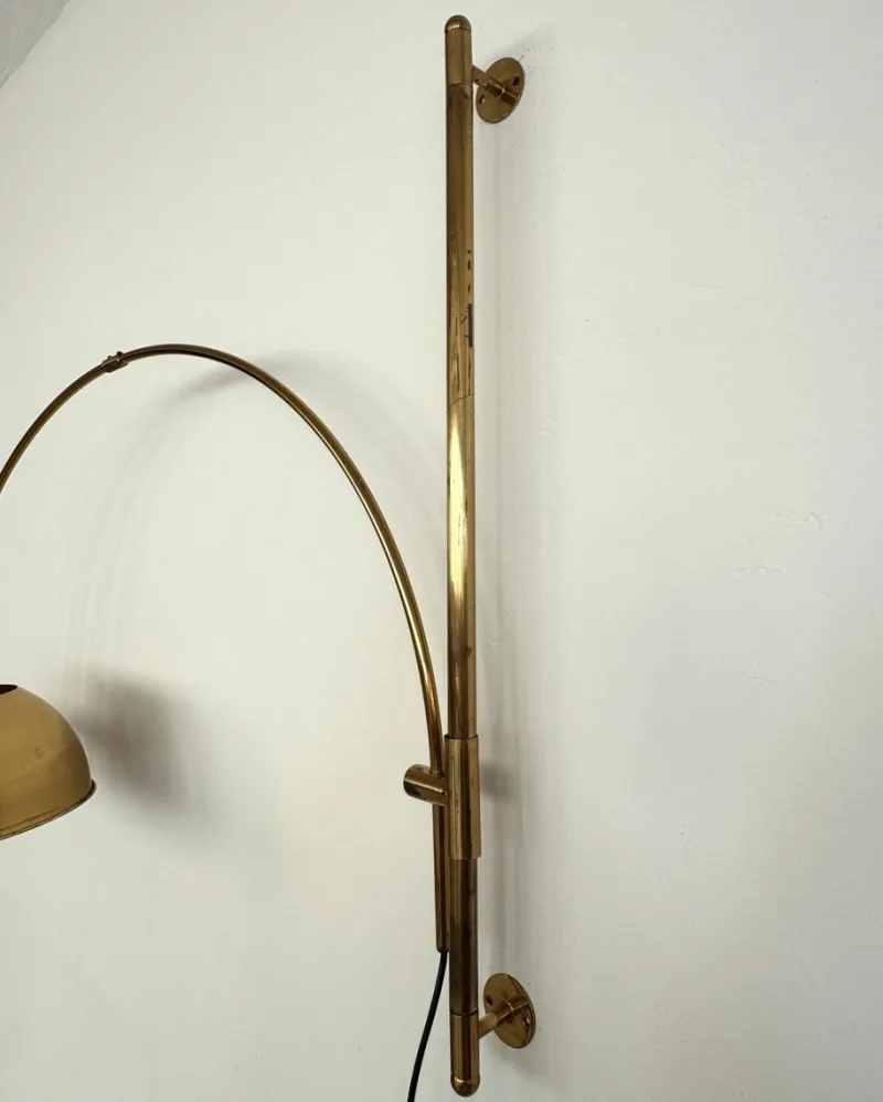 Pamono Vintage Wall Mounted Lamp in Brass by Florian Schulz, 1970s> Wall Lights & Sconces