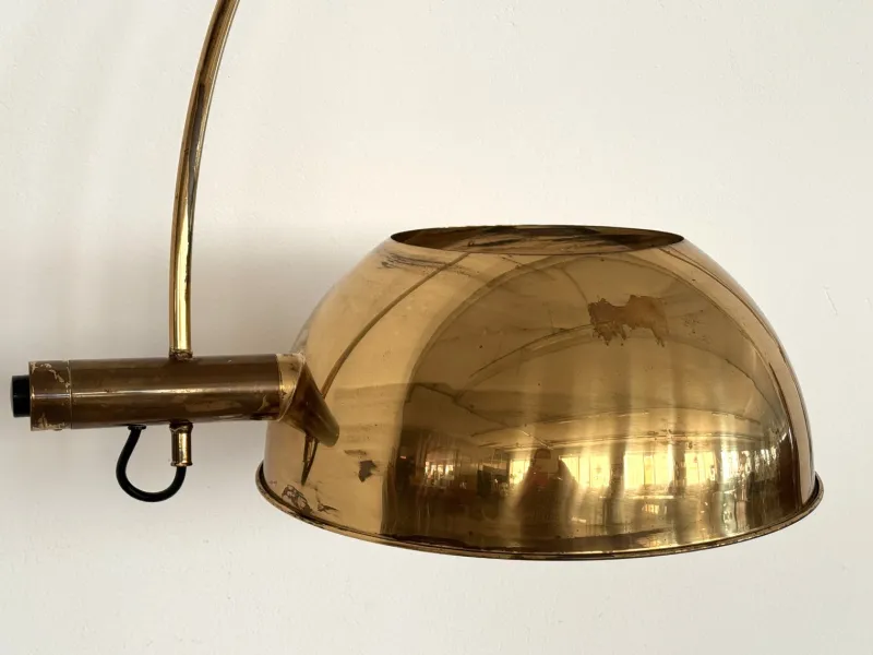 Pamono Vintage Wall Mounted Lamp in Brass by Florian Schulz, 1970s> Wall Lights & Sconces