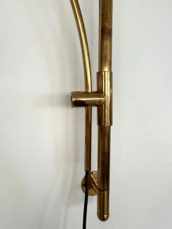 Pamono Vintage Wall Mounted Lamp in Brass by Florian Schulz, 1970s><noscript><img width=