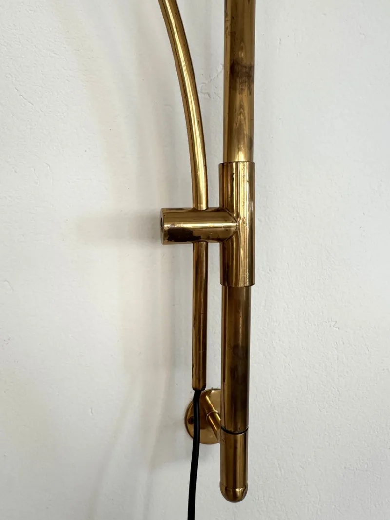 Pamono Vintage Wall Mounted Lamp in Brass by Florian Schulz, 1970s> Wall Lights & Sconces
