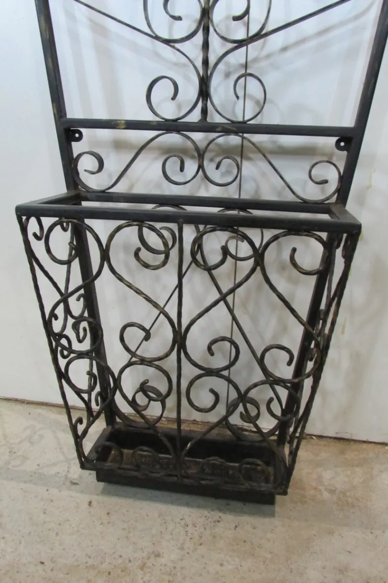 Sale Pamono Vintage Wall-Mounted Wrought Iron Coat Rack, 1950s