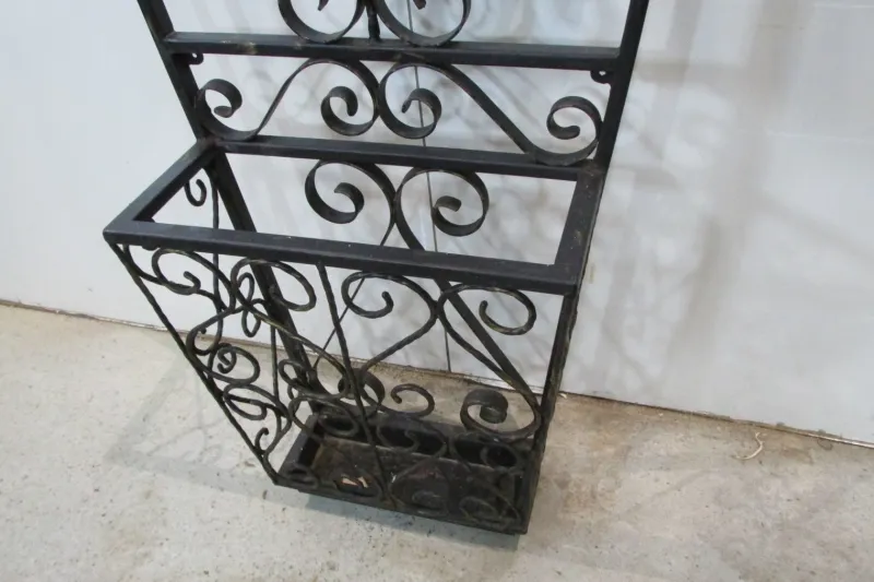 Sale Pamono Vintage Wall-Mounted Wrought Iron Coat Rack, 1950s
