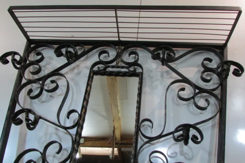 Sale Pamono Vintage Wall-Mounted Wrought Iron Coat Rack, 1950s