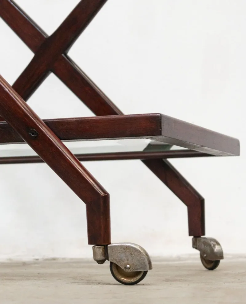 Discount Pamono Vintage Walnut Bar Cart, 1950s
