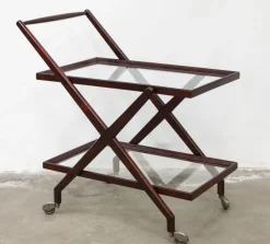 Discount Pamono Vintage Walnut Bar Cart, 1950s