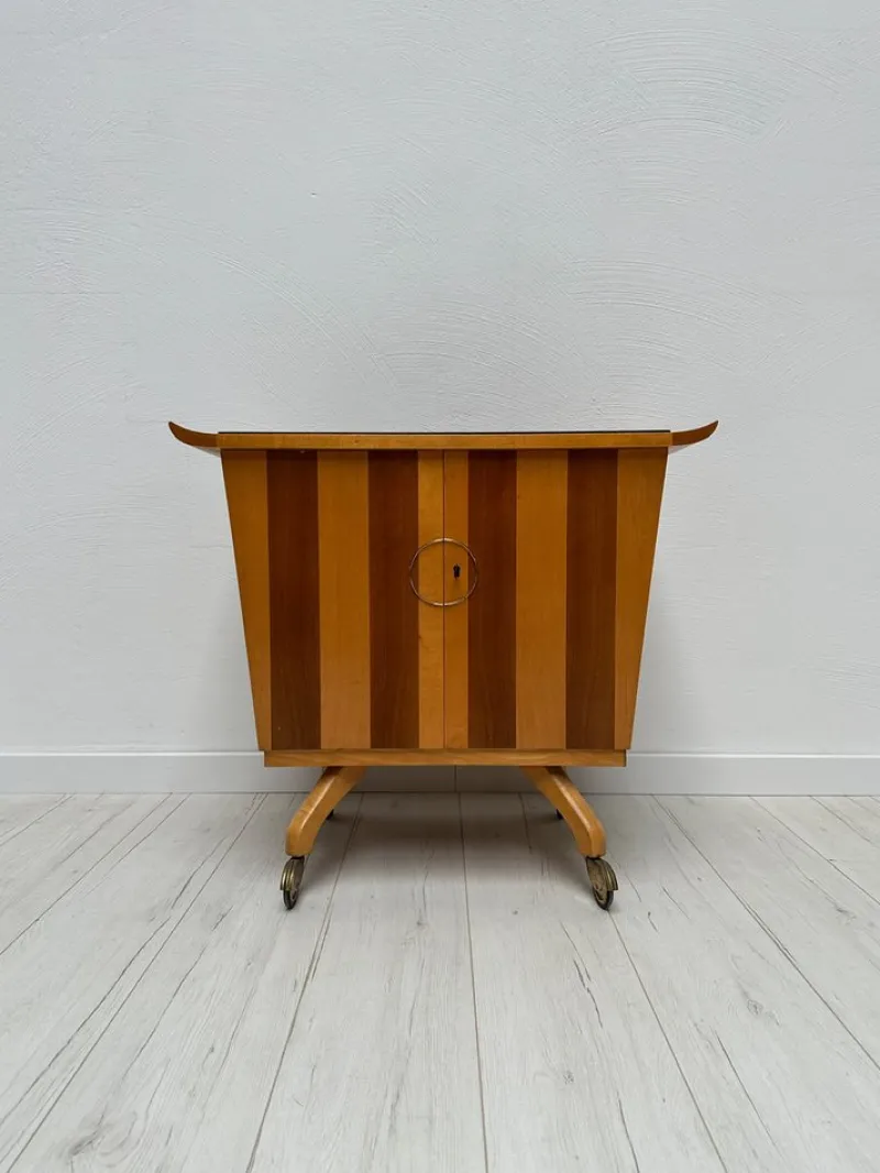 Pamono Vintage Walnut Bar Trolley, 1950s> Serving Bar Carts & Trolleys