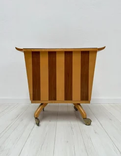 Pamono Vintage Walnut Bar Trolley, 1950s> Serving Bar Carts & Trolleys